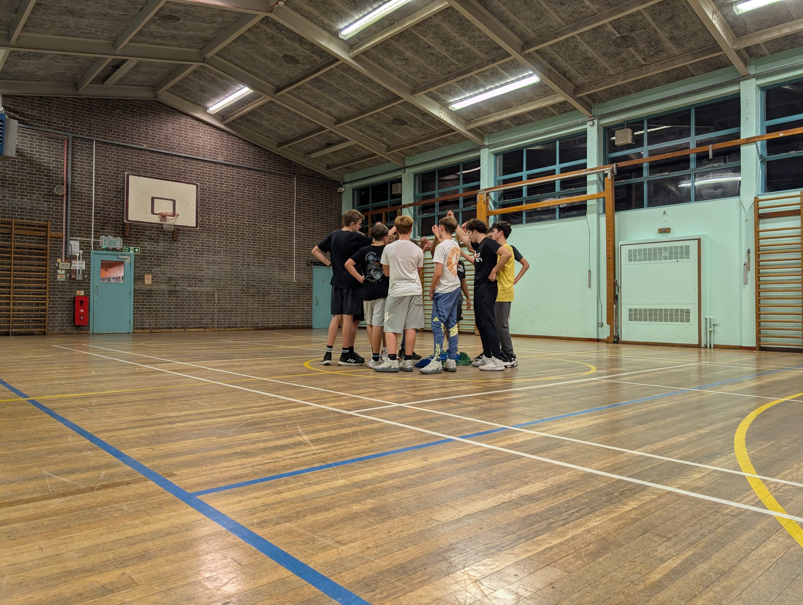 Hoop Haven team huddle